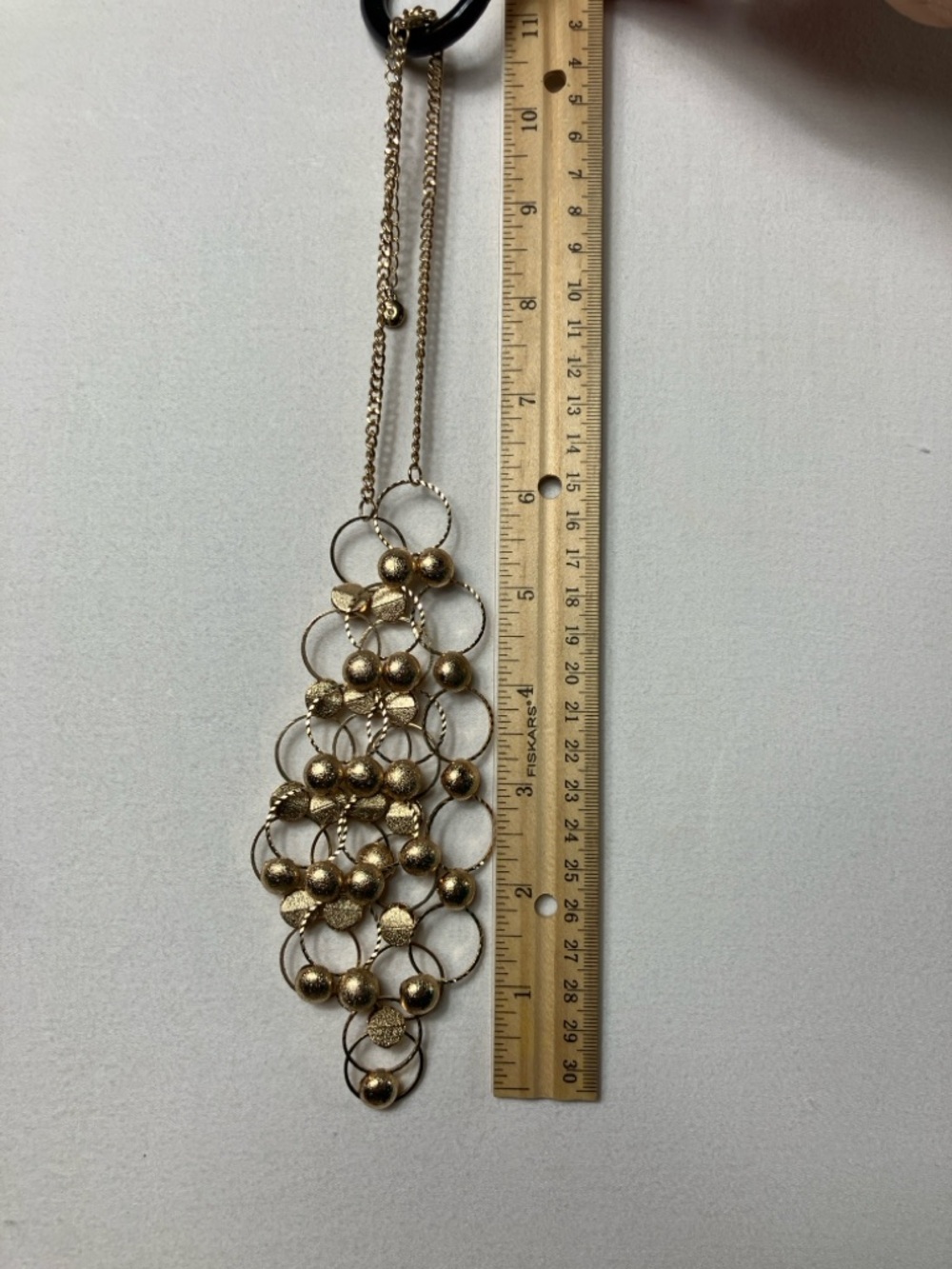 Gold Statement Circle-Link Light Weight Necklace  - $Discounted shipping$ - Picture 7 of 11